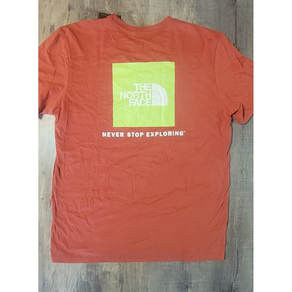 The North Face Mens S/S Box NSE Tee Tandori Spice Red NF0A4763UBR-L Large NEW
